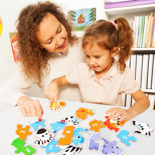 SAMISO Puzzle de Madera,Juguetes Montessori Puzzle,Rompecabezas de Madera Juego de Cerebro,para Niños de 1 2 3 4 5 Años Montessori Educativos Regalos 3D Patrón Puzles