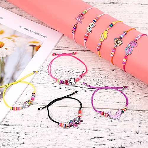 SAVITA10 Piezas Pulsera para niñas Pequeñas, Joyería de Animales Lindos Pulseras Multicolores Pulseras de Amistad Para Niñas para Fiestas de Cumpleaños Juegos de Rol Carnaval