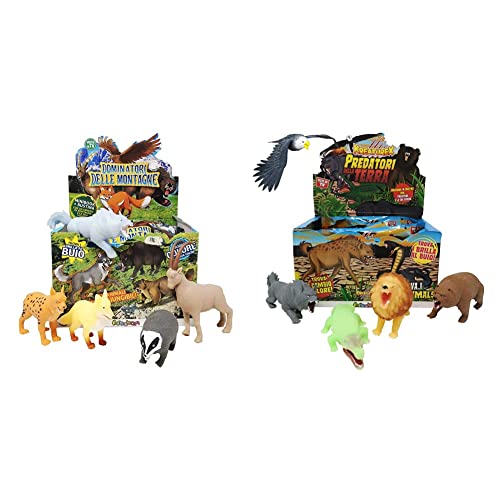 Sbabam, Dominadores de Las Montañas, Animal Discovery, Juegos para Niños, Juego de Animales para Niños, Pack 4 Piezas, Regalo Niño & Depredadores de la Tierra - Pack 4 Bolsas