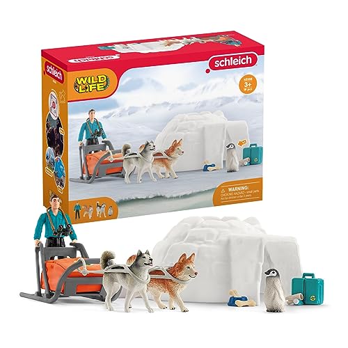 schleich 42558 Expedición a la Antártida, a partir de 3 años, WILD LIFE - playset, 19 piezas