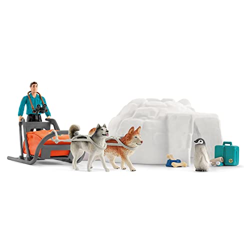 schleich 42558 Expedición a la Antártida, a partir de 3 años, WILD LIFE - playset, 19 piezas