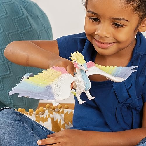 schleich BAYALA 70728 — Figura de Dragón Arcoíris con Partes Móviles y Alas Grandes, 33 cm — Figura de Colección Dragones y Seres Míticos — Juguetes para Niños de 5 Años o Más