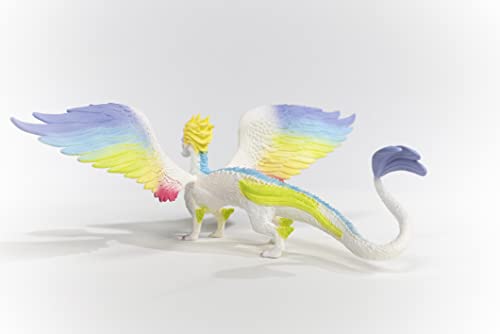 schleich BAYALA 70728 — Figura de Dragón Arcoíris con Partes Móviles y Alas Grandes, 33 cm — Figura de Colección Dragones y Seres Míticos — Juguetes para Niños de 5 Años o Más