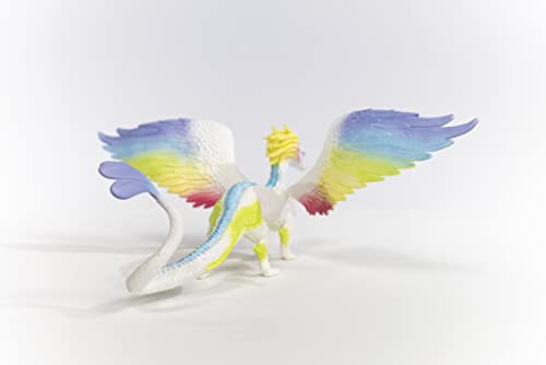 schleich BAYALA 70728 — Figura de Dragón Arcoíris con Partes Móviles y Alas Grandes, 33 cm — Figura de Colección Dragones y Seres Míticos — Juguetes para Niños de 5 Años o Más