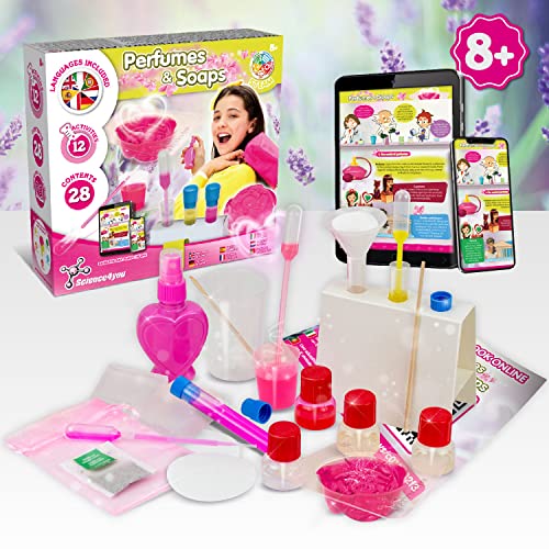 Science4you Perfumes & Jabones - Kit para Hacer Jabones y Crear Perfumes - Kit de Ciencia para Niños con 12 Experimentos - Manualidades y Juegos Educativos para Niños 7 8 9+ años