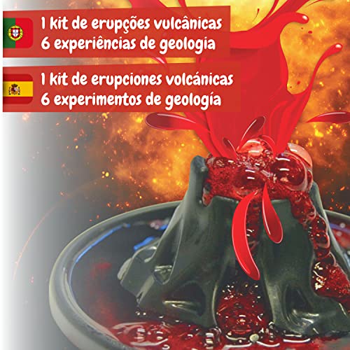 Science4you Volcán para Niños +8 Años Juego de Volcanes con 6 Experimentos para Niños: CREA un Volcán en Erupción Realista - Kit científico y Juego Educativo para Niños +8 Años, Multicolor, 80003487