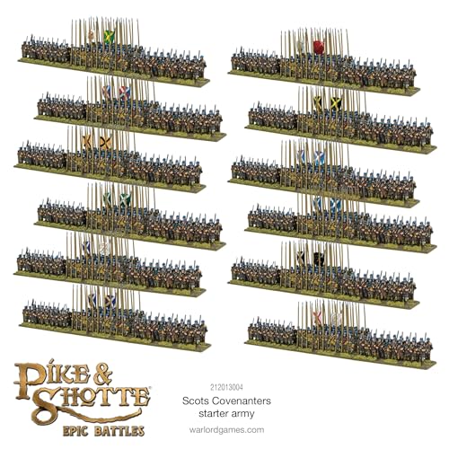 Scots Covenanters Starter Army - Miniaturas épicas a escala para lucio y shotte, miniaturas altamente detalladas para juegos de guerra de mesa