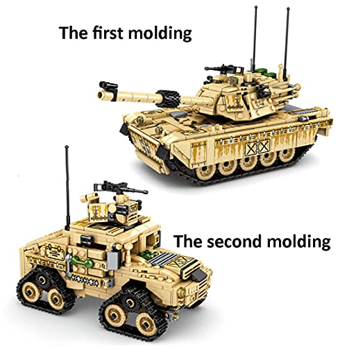 SENG Juego de construcción de vehículos de tanques militares 2 en 1, 801 piezas, tecnología 99 tipo tanque, bloques de sujeción compatibles con Lego