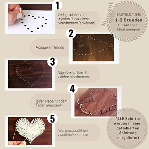 Set de manualidades Stukert Do It Yourself ✪ Piña DEKO Juego DIY adultos Madera con imágenes plantillas, caja regalo para mujeres, hombres, amigos, compañeros