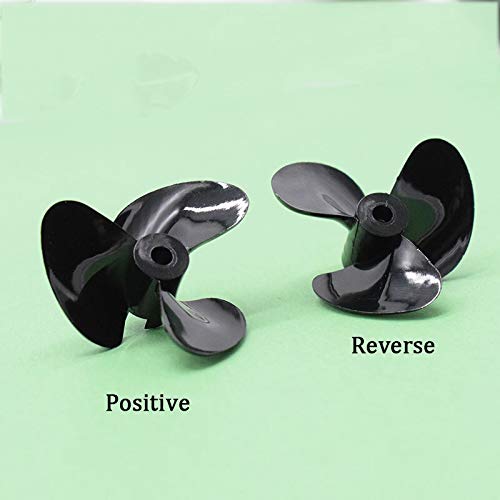 SFUO RC Boat Propeller de Alta Velocidad 3 Cuchillas Propeller Tornillo inverso Positivo para 3 mm RC Eje de Barco para Hélices De RCBOAT (Color : D34 Reverse)