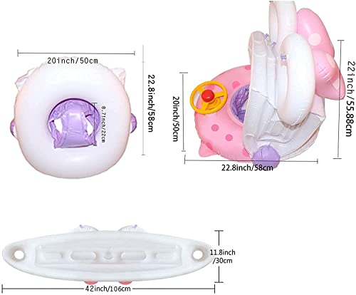 Shengruili Anillo de natación Inflable para bebé,Asientos Apto para niños de 6 a 36 Meses,Flotador