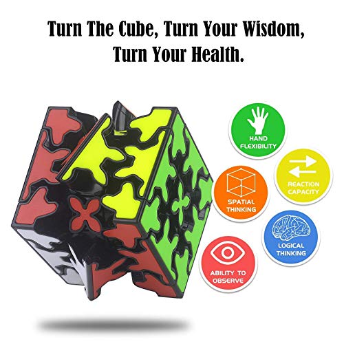 SHONCO Cubo MáGico,Gear Cube, Speed Cube,Cubo mecánicos Giratorio 360 Grados,Adecuado para Juegos de Rompecabezas de Desarrollo Cerebral, NiñOs y Adultos