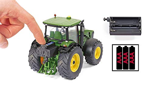 siku 6881, Tractor teledirigido John Deere 8345R, 1:32, Incl. mando a distancia radiocontrol, Metal/Plástico, Verde, Funciona con pilas, Compatible con accesorios