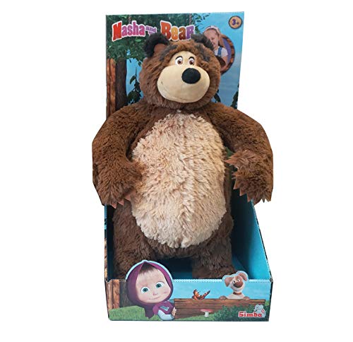 Simba - Peluche del Oso de la Serie de televisión Masha y el Oso - Altura 40 cm - Edad Recomendada + 3 años - Modelo n. 109301066