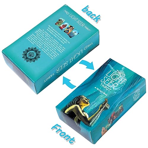 Simmpu 78PCS Tarot Cards Oracle Tarot Cards Oracle Tarot Deck Light Seers Tarot Inglés Baraja de Tarot Clásica, Herramienta de Adivinación para Principiantes, Versión en Inglés