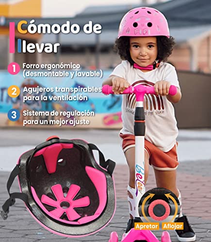 Simply Kids Casco Bicicleta Niño con Pegatinas DIY I Casco Bici Certificado CPSC y CE con Adjustador para Patinete Skateboard Skate Bicicleta Scooter Moto I Casco Niño 2 años Niña Bebe