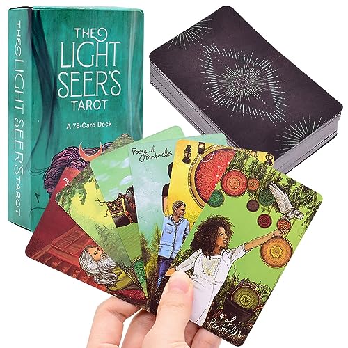 simyron Baraja de Tarot en inglés para Principiantes, Cartas de Tarot con Significado, Tarot de Aprendizaje, Palabras Clave, 78 Cartas de Tarot El Oráculo Tarot Juego de Cartas