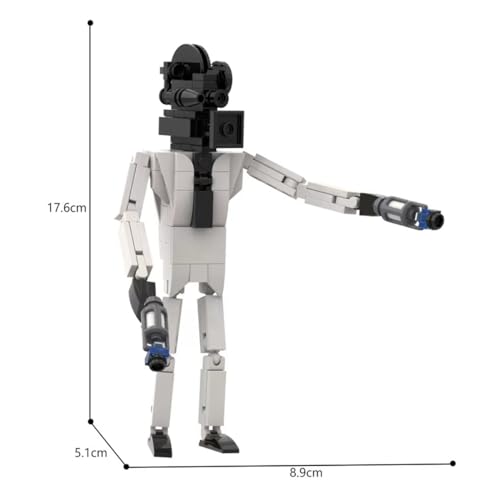 Skibid Juego de construcción de figuras de acción for inodoro, camarógrafo científico que lucha contra el juego de terror, juguete de construcción exhibible y coleccionable, juguetes de bloques de con