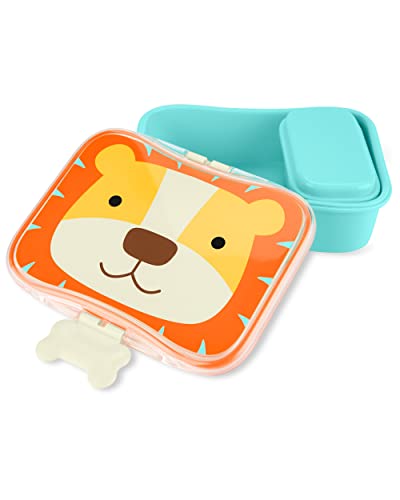 Skip Hop Zoo - Juego de almuerzo con fiambrera y recipiente para aperitivos con cierre