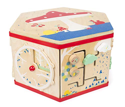 small foot company-Cubo motorizado XL Move it FSC 100% Certificado Experiencia variada en Siete Superficies de Juego Juguetes, Multicolor, (Small Foot by Legler 11051)