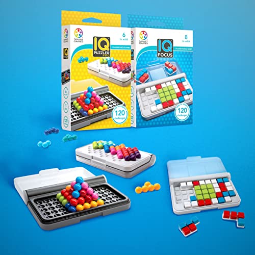 Smart Games - Iq Puzzler Pro + Iq Focus | Juegos De Mesa Niños 8 Años | Juegos De Logica para Niños | Juegos Educativos 8 Años | Juegos De Viaje para Niños