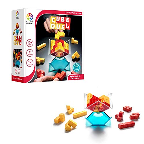 SmartGames Cube Duel - un juego de estrategia 3D para 2 jugadores con modo de 1 jugador a partir de 10 años - Adulto