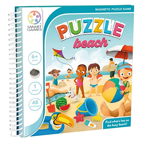 Smartgames-Puzzle Beach | Rompecabezas Niños | Juegos Educativos 6 Años O Más | Juegos De Mesa Niños 6 Años O Más | Magnetic Book | Regalos Para Niños