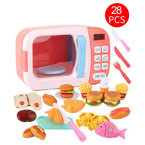 smashing Juego de Juego de microondas para Cocina de Juguete para niños, Juego de simulación de sincronización eléctrica Juego de Cocina Juego de simulación con iluminación y Sonido realistas