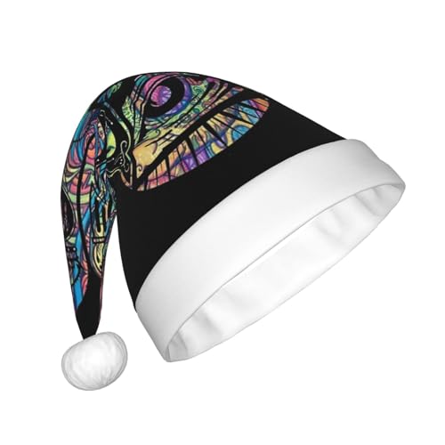 Sombreros de Navidad Gorro de Papá Noel para Navidad, Año Nuevo, fiesta de vacaciones, (Illuminati Fátima Hamsa All Seeing Eye)