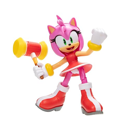 Sonic – Pack de 2 Figuras Tails y Amy de 10 cm con Accesorios Totalmente Articuladas – Figuras con Decoración y Detalles Únicos - Juguete Niños 3 Años +