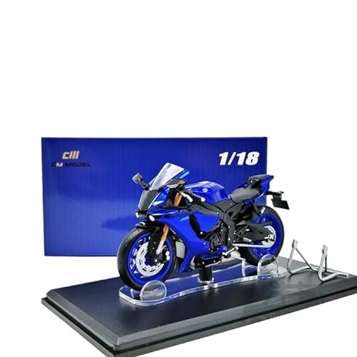 SONNIES For Yamaha R1 Rojo Negro Diecast Motocicleta 1:18 2018/2019 (Color : Blue)