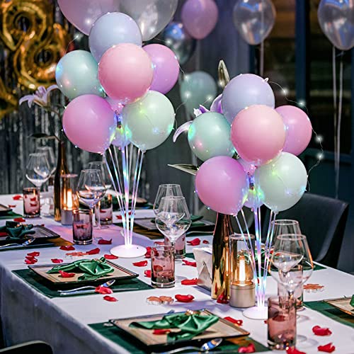 Soporte de Globos de 6 Piezas, Accesorios de Soporte de Globos, Kit de Soporte Árbol de Globos, Accesorios de Globos para la Decoración de Fiestas de Bodas de Cumpleaños, Reutilizable