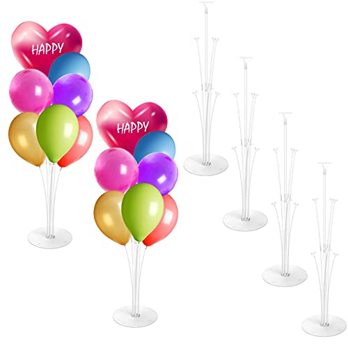 Soporte de Globos de 6 Piezas, Accesorios de Soporte de Globos, Kit de Soporte Árbol de Globos, Accesorios de Globos para la Decoración de Fiestas de Bodas de Cumpleaños, Reutilizable