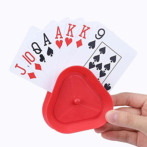 Soporte para tarjetas de juego, soporte para cartas para niños, 4 unidades, portacartas triangulares, soporte para juegos de cartas, soporte de póquer para niños, discapacitados, adultos