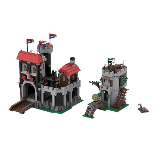 Spicyfy Castillo medieval, 1066 + piezas Ritterburg Bauklötze MOC Set Modellbauklötze MOC Set Spielzeug für Kinder und Erwachsene Castle Haus Bauatz Modell Kompatibel mit Lego