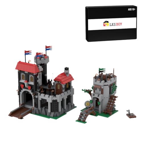 Spicyfy Castillo medieval, 1066 + piezas Ritterburg Bauklötze MOC Set Modellbauklötze MOC Set Spielzeug für Kinder und Erwachsene Castle Haus Bauatz Modell Kompatibel mit Lego