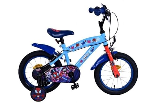 Spider-Man Bicicleta infantil de 14 pulgadas azul - Seguridad, comodidad y alegría duradera