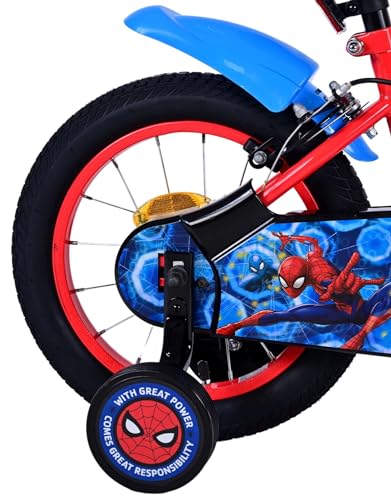 Spiderman Volare Ultimate Marvel Bicicleta infantil de 14 pulgadas azul/rojo - Seguridad, comodidad y diversión en uno!