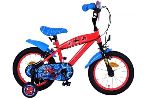 Spiderman Volare Ultimate Marvel Bicicleta infantil de 14 pulgadas azul/rojo - Seguridad, comodidad y diversión en uno!