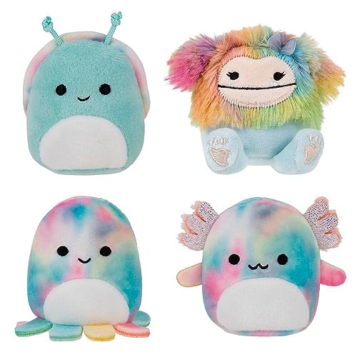 Squishmallows Squishville Fantasy Squad - Juego de 4 mini peluches de 2 pulgadas (escuadrón fantasía)