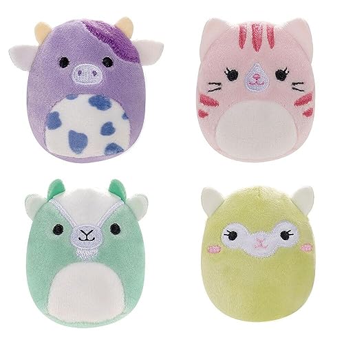 Squishmallows Squishville Fantasy Squad - Juego de 4 mini peluches de 2 pulgadas (escuadrón fantasía)