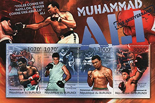 Stamps Hoja de Muhammad Ali Challengers Burundi 2012