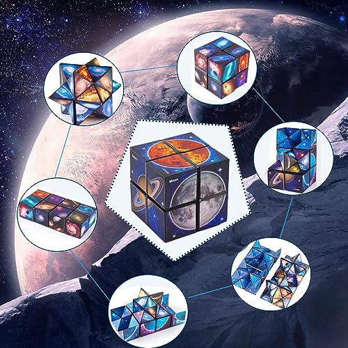 Star Cube Magic Cube,2 en 1 Cielo Estrellado Cubo Mágico Infinity Cube,Juguetes Juegos de 6 7 8 9 Años Niños Niños