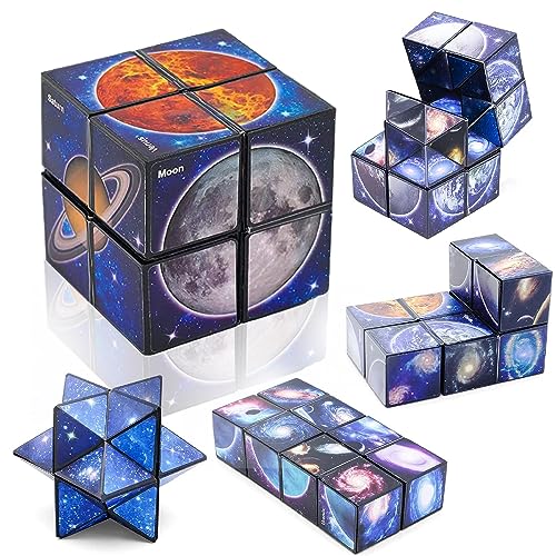 Star Cube Magic Cube,2 en 1 Cielo Estrellado Cubo Mágico Infinity Cube,Juguetes Juegos de 6 7 8 9 Años Niños Niños