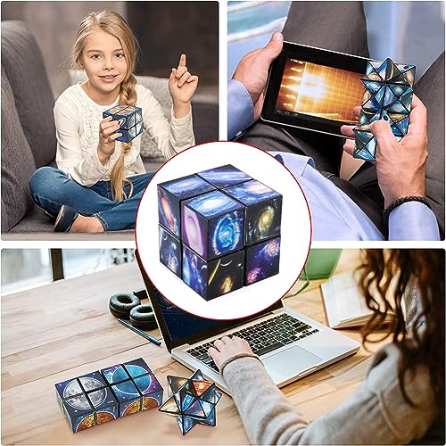 Star Cube Magic Cube,2 en 1 Cielo Estrellado Cubo Mágico Infinity Cube,Juguetes Juegos de 6 7 8 9 Años Niños Niños