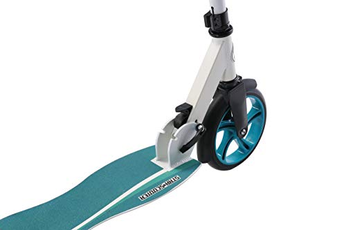 STAR-SCOOTER Patinete Patineta Scooter Plegable para niños y niñas a Partir de 7 años y Adultos, 205mm Kickscooter Manillar Ajustable, Blanco