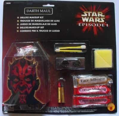 Star Wars Episodio 1 DARTH MAUL SCHMINK Set de plantilla + gorro para fiesta, Carneval, galocos