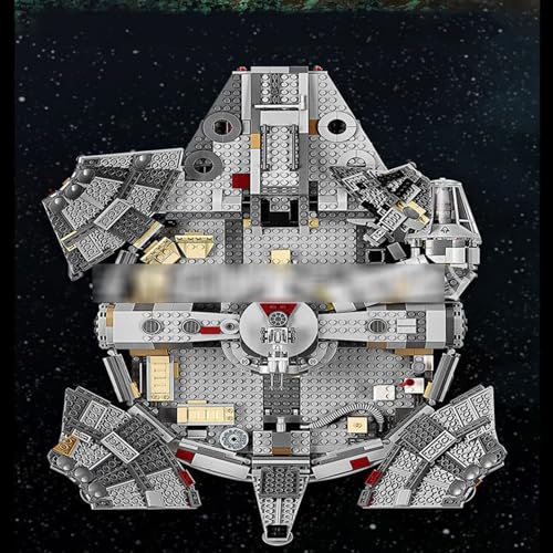 Star Wars Halcón Milenario,Jueguete de Bloques De Construcción Nave Estelar con Mini Figuras,Compatible con Lego 1381 Piezas A