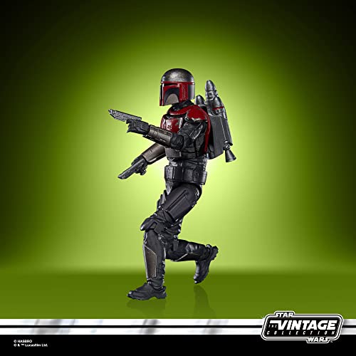 Star Wars Hasbro colección Vintage - Juguete Mandalorian Super Commando a Escala de 9,5 cm - Guerra de los Clones - Figura de acción, F5634