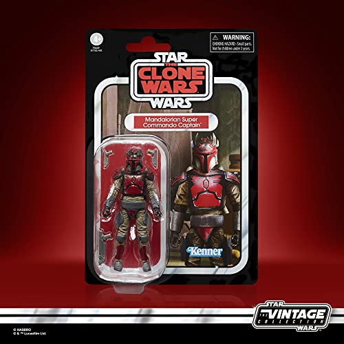 Star Wars Hasbro colección Vintage - The Clone - Figura de Mandalorian Super Commando Captain de 9,5 cm - Edad: 4+, F5629